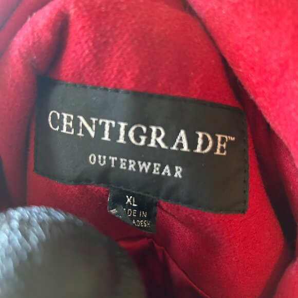 CENTIGRADE Size XL Red Short Winter Coat with Large Red Buttons - Picture 7 of 7